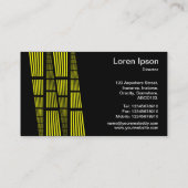 Perspectieven v2 - Geel en wit op zwart Visitekaartje (Achterkant)