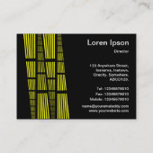 Perspectieven v2 - Geel en wit op zwart Visitekaartje (Achterkant)