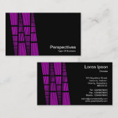Perspectieven v2 - Magenta en White op zwart Visitekaartje (Voorkant / Achterkant)