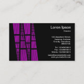 Perspectieven v2 - Magenta en White op zwart Visitekaartje (Achterkant)