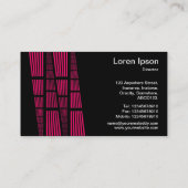 Perspectieven v2 - Neon Red en White op zwart Visitekaartje (Achterkant)