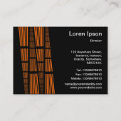 Perspectieven v2 - Oranje en wit op zwart Visitekaartje (Achterkant)