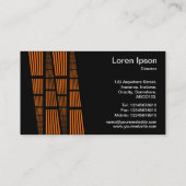 Perspectieven v2 - Oranje en wit op zwart Visitekaartje (Achterkant)