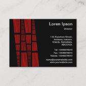 Perspectieven v2 - Rood en wit op zwart Visitekaartje (Achterkant)