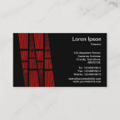 Perspectieven v2 - Rood en wit op zwart Visitekaartje (Achterkant)