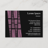 Perspectieven v2 - Roze en wit op zwart Visitekaartje (Achterkant)