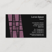 Perspectieven v2 - Roze en wit op zwart Visitekaartje (Achterkant)