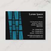 Perspectieven v2 - Sky Blue en White op Black Visitekaartje (Achterkant)