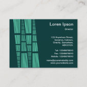 Perspectieven v2 - Turquoise en White op Donker Bl Visitekaartje (Achterkant)