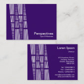 Perspectieven v2 - wit op diep Paars Visitekaartje (Voorkant / Achterkant)