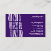 Perspectieven v2 - wit op diep Paars Visitekaartje (Achterkant)