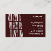 Perspectieven v2 - wit op donkerbruin visitekaartje (Achterkant)