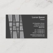 Perspectieven v2 - wit op donkergrijs visitekaartje (Achterkant)