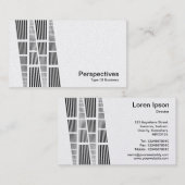 Perspectieven v2 - zwart en wit (Platinum) Visitekaartje (Voorkant / Achterkant)