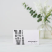 Perspectieven v2 - zwart en wit (Platinum) Visitekaartje (Staand voorkant)