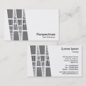 Perspectieven v2 - zwart en wit visitekaartje (Voorkant / Achterkant)