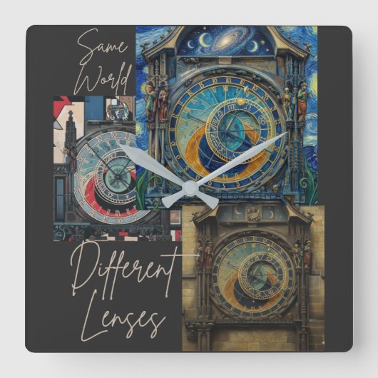 Perspectieven  vierkante klok (Voorkant)