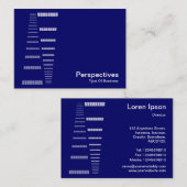 Perspectieven - wit op diepzeeslauw visitekaartje (Voorkant / Achterkant)