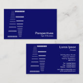 Perspectieven - wit op diepzeeslauw visitekaartje (Voorkant / Achterkant)
