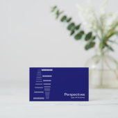 Perspectieven - wit op diepzeeslauw visitekaartje (Staand voorkant)