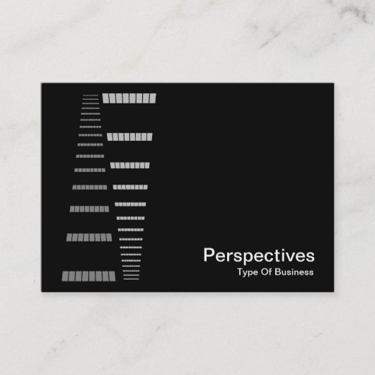 Perspectieven - wit op zwart visitekaartje (Voorkant)