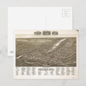 Perspective Map of Beloit, Wisconsin (1890) Briefkaart (Voorkant / Achterkant)