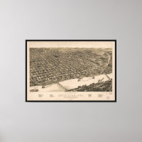 Perspective Map of Little Rock, Arkansas (1887)