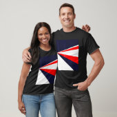 Perspective retro design red white blue t-shirt (Unisex)
