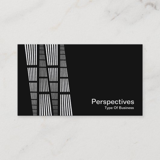 Perspectives v2 - Wit op Zwart Visitekaartje (Voorkant)