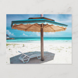 Perspleet en paraplu   Zilzand Beach Briefkaart