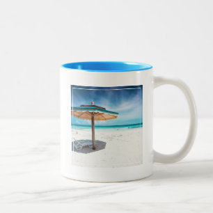 Perspleet en paraplu Zilzand Beach Tweekleurige Koffiemok