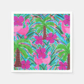 Persplichten en palmbomen servet (Voorkant)