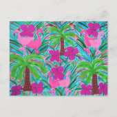Persplichten en palmen briefkaart (Voorkant)
