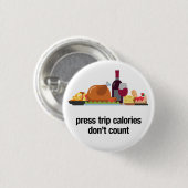 persreiscalorieën tellen niet (feast) ronde button 3,2 cm (Voorkant /achterkant)