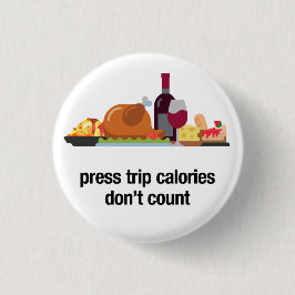 persreiscalorieën tellen niet (feast) ronde button 3,2 cm