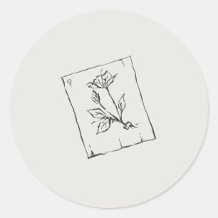 Persroos- Regency Correspondentie Ronde Sticker