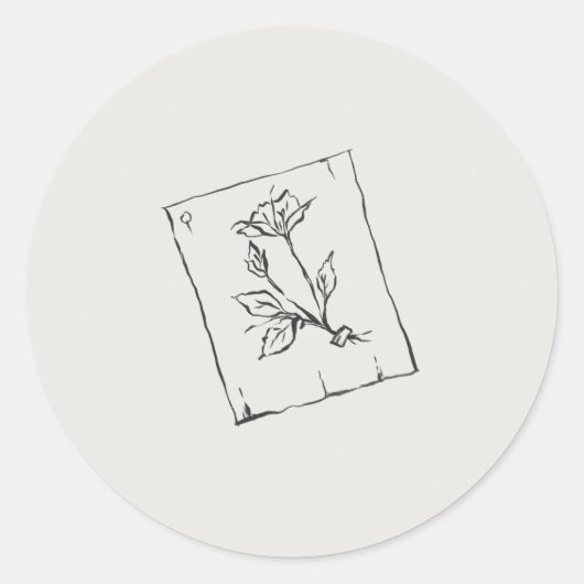 Persroos- Regency Correspondentie Ronde Sticker (Voorkant)