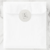 Persroos- Regency Correspondentie Ronde Sticker (Tas)