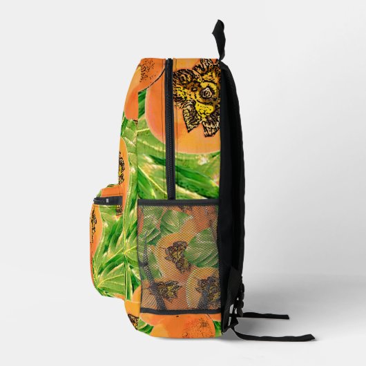 Perssimon Oerwoud (kaki) Bedrukte Rugzak (Rechts)