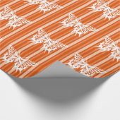 Perssimon Victoriaanse Streep met Vlinder Cadeaupapier (Hoek)