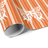 Perssimon Victoriaanse Streep met Vlinder Cadeaupapier (Rol Hoek)
