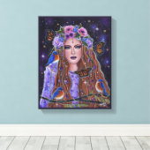 Perstelefoongodin van Renee L Lavoie Canvas Afdruk (Insitu (Houten vloer))