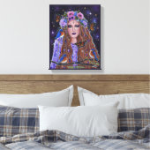 Perstelefoongodin van Renee L Lavoie Canvas Afdruk (Insitu (Slaapkamer))