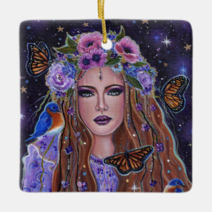 Perstelefoongodin van Renee L Lavoie Keramisch Ornament