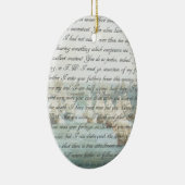 Persuisatiebrief aanpasbaar keramisch ornament (Rechts)