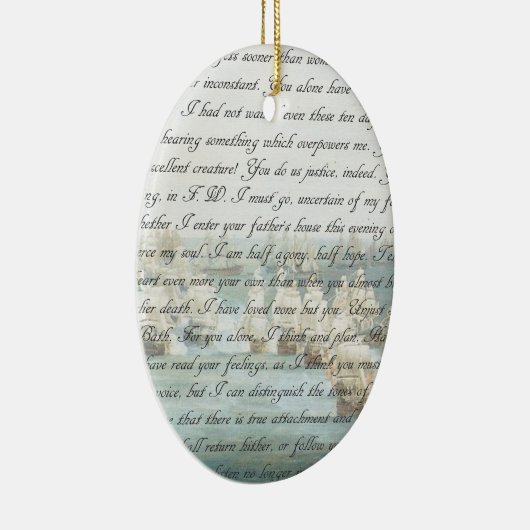 Persuisatiebrief aanpasbaar keramisch ornament (Rechts)