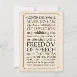 persvrijheid-tekst van het eerste amendement kaart