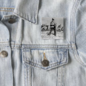 Persvrijheid Vierkante Button 5,1 Cm (In situ)