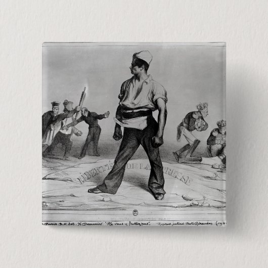 Persvrijheid Vierkante Button 5,1 Cm (Voorkant)
