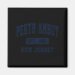 Perth Amboy New Jersey Nj Vintage Gevestigde Comf Magneet